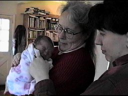 Kai, Grandma, and Mom