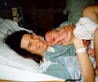 Kai and Mom right after birth